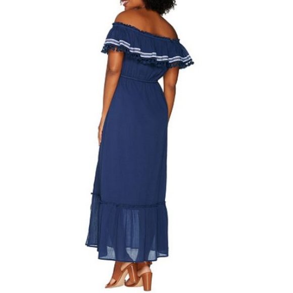 Vince Camuto Ruffled Off-the- Shoulder Maxi Dress - Picture 2 of 2